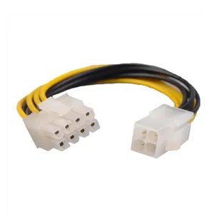 Kabel Catu Daya Adaptor Kabel Eps, CPU Atx 4Pin Pria Ke 8Pin Wanita