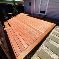 Panneau de terrasse en bois dur Merbau pour extérieur, patio, piscine, revêtement de sol en bois