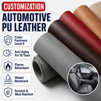 Cuir synthétique PU imperméable gaufré, matériau de rembourrage résistant à l'abrasion avec support non tissé pour sièges de voiture et canapés