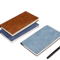 Carnet et stylo en cuir A6 personnalisés, journal vintage fait main avec impression, joli agenda western en gros