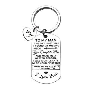 Cadeau de maman à mon fils <span class=keywords><strong>je</strong></span> t'<span class=keywords><strong>aime</strong></span> porte-clés pour lui garçons hommes inspiration pendentif gravé porte-clés étiquettes cadeau anniversaire - Product Image 3