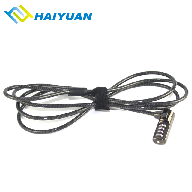 OEM Anti-thief Code Lock Laptop Computer Black Electroplating Laptop Combination Lock Security Cable Notebook Security Cable