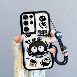 Funda para Teléfono Móvil <span class=keywords><strong>Samsung</strong></span> S24 S23 S22, Nueva Funda Protectora Tridimensional con Dibujos Animados y Correa de Mano Anticaídas 2024 - Product Image 3