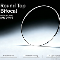 Lentilles Bifocales Rondes en PC 1.591 Résistantes aux Chocs, Bloquant la Lumière Bleue, Anti-reflet, en Polycarbonate