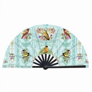 Abanico de Bambú Oxford Satinado de 13 Pulgadas con Impresión de Logotipo Personalizado, Abanico Clásico Portátil para Fiestas de Año Nuevo, Abanico Grande de 33 cm con Impresión - Product Image 6