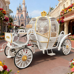 Nuevo Carroza de Caballos Eléctrica Profesional para Exteriores con Diseño de Calabaza para Navidad, Tamaño Real, Cenicienta - Product Image 3