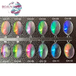 BOJUN Hot Candy Colors Powder nail art designs rainbow effcet Aurora Pigment