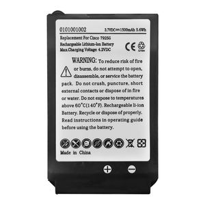Cisco 7026G 74-5468-01 7925 7925G 7925G-<span class=keywords><strong>EX</strong></span> 7926 7926G CP-7925G-A-K9 CP-7925G-<span class=keywords><strong>EX</strong></span>-K9 74-5469-01用3.7V1500mahバッテリー - Product Image 1