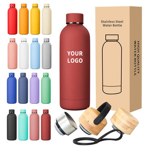 Free Custom Logo 500ml Portable Handle Rubber Coating 25oz Thermal Stainless Steel Vacuum Water <b>Flask</b> <b>Bottles</b> with Handle - Product Image 4