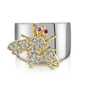 Anello alla Moda Hip Hop con Zirconi per Bambini, Gioiello Religioso con Gemma, Incastonatura a Griffe, Placcatura in Ottone, Vari Animali e Numeri - Product Image 2