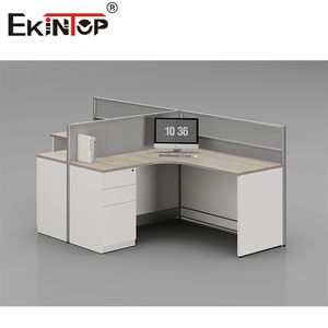 Ekintop <span class=keywords><strong>Modern</strong></span> Office Furniture Custom Modular Pessoal Cubículo Partição Workstations Mesa Feita de MDF China Fábrica Atacado - Product Image 2