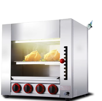 Four à salamandre infrarouge à gaz commercial 4-6-8-10 brûleurs, avec système de levage et de cuisson par le haut, pour grillades de poisson, en acier inoxydable, vente en gros, promotion