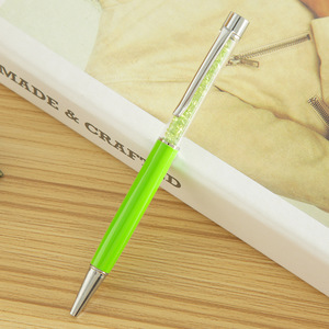 Stylo bille rotatif en métal incrusté de cristaux, multicolores, pour événements professionnels, cadeau promotionnel, papeterie. - Product Image 4