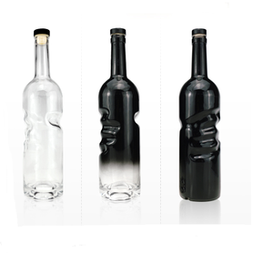 Bouteille de whisky en verre en forme de trompette, une bouteille de whisky à étiquette rouge, bouteille de whisky pour whisky - Product Image 6