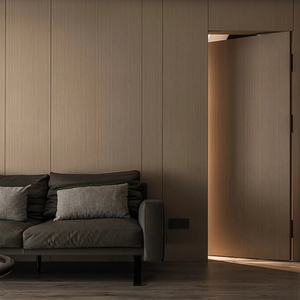 Gran oferta americana, puertas secretas interiores sin marco, chapa de madera, puerta de madera empotrada Invisible, puerta de habitación oculta - Product Image 2