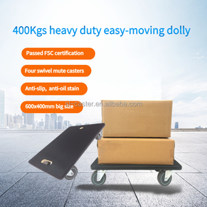 300kgs Heavy Load Plywood Furniture Mover <strong>Dolly</strong> Cart Platform Safety Design Arc Edge Wrapping Four-<strong>Wheel</strong> Plywood Move - Product Image 6