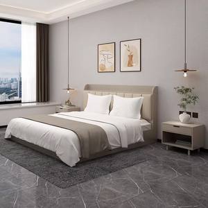 Commercial Hotel Airbnb Apartment Bedroom Furniture Modern Cost-Effective Wooden Bed Sets Upholstered <b>Headboards</b> Nightstands - Product Image 3