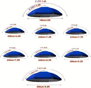 OEM/ODM Outdoor Activities UV protection Umbrella Custom Logo Beach <b>Large</b> Sunshade Umbrella for Promotional Gift Parasol - Product Image 5