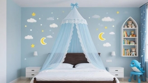 Principessa rosa fiocco bambini <span class=keywords><strong>letto</strong></span> a baldacchino OEKO-TEX con pizzo certificato <span class=keywords><strong>zanzariera</strong></span> per la camera delle ragazze porta estiva a rete pieghevole per la casa - Product Image 6