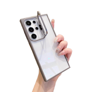 Étui de téléphone magnétique de luxe avec support d'appareil photo rabattable en métal, pare-chocs transparent en TPU, antichoc, anti-chute, compatible avec la charge <span class=keywords><strong>sans</strong></span> <span class=keywords><strong>fil</strong></span>, coque de téléphone mobile - Product Image 6
