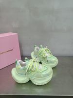 Baskets Chunky Rétro Y2K Aurora Métalliques Respirantes d'Été à Semelle Magma, Hauteur de Plateforme 8cm, Rehaussantes, OEM