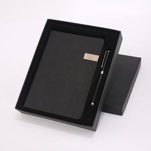 Set de Regalo de Cuaderno de Lujo con Logotipo Personalizado, Recargable, para Oficina, Agenda USB, Diario de Cuero Azul PU A5 con Bolígrafo - Product Image 1