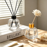 Bouteille en verre transparente personnalisable avec logo, petite capacité 100 ml, bouteille vide pour diffuseur de roseaux