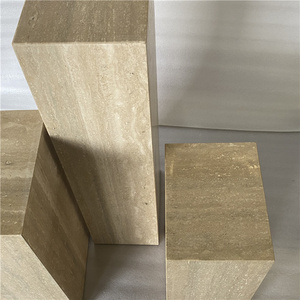 SH <span class=keywords><strong>STONE</strong></span> muebles modernos para el hogar Decoración piedra mármol Natural mesa auxiliar de café mármol travertino zócalo cuadrado - Product Image 6