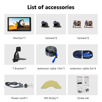 Monitor de pantalla táctil todo en uno 10,1 pulgadas 4CH GPS Android 4G compatible con SIM con sistema de cámara de vehículo de coche HD de 360 grados