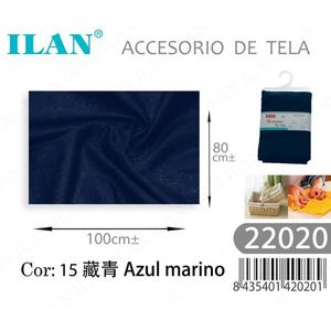 Accessorio in Tessuto Ilan Blu Navy 100x80 Cm per Forniture da Cucito - Product Image 1