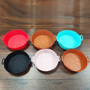 Tapis de cuisson rond en silicone réutilisable antiadhésif pour friteuse à air chaud - Product Image 3