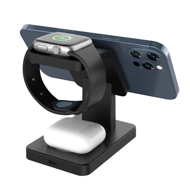 3 in 1 Magnetic Fast Charging Stand Wireless Phone Charger Holder for iphone apple Watch airpods