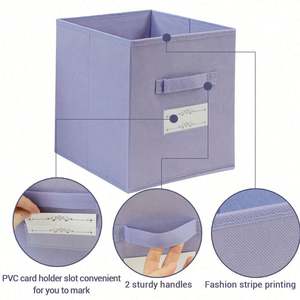 Boîte de rangement en tissu en gros, boîte de rangement pour armoire, boîte de rangement pour la maison avec couvercle mobile - Product Image 4