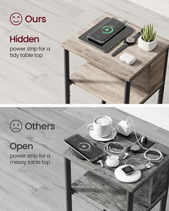 <span class=keywords><strong>VASAGLE</strong></span> – petite <span class=keywords><strong>table</strong></span> d'appoint en bois pour chambre à coucher, <span class=keywords><strong>table</strong></span> d'appoint de luxe, <span class=keywords><strong>table</strong></span> d'appoint intelligente - Product Image 4