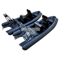 Bateau à rames en aluminium Yoolwin 560, robuste, grand lit de soleil, table à manger, haute vitesse, pêche/sport/divertissement, 11 passagers