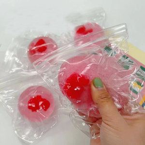 New 6cm Strawberry Slushy Ice Maltose <b>Squeeze</b> Toy Creative TPR Squishy <b>Ball</b> for Stress Relief Gift for Kids Adults Cool Ambiance - Product Image 1
