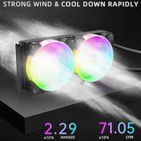 COOLMOON Terlaris ICEMOON 240 Water Cooler PC Gaming ARGB PWM Aio CPU Cooler AMD INTEL TDP250W OEM Pendingin Cair Komputer