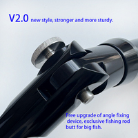 Langsung dari Pabrik Heavy Duty 2 #   4 #   Teknologi Big Game Adjust untuk Empat Sudut Batang Pancing Alu Butt Bend Straight untuk Joran Trolling