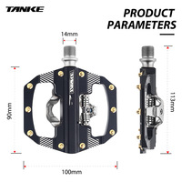 Pédale de VTT avec double plateforme, pédales de vélo multi-usages avec crampons, remplacement pour le système de pédale de vélo de montagne SPD