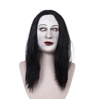 Masque en Latex réaliste femme visage Halloween masque en Latex perruque femme travesti Sissy transgenre Costume