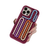 Coque de téléphone créative en TPU souple anti-stress pour Apple iPhone 16 ProMax, compatible avec les modèles 15, 14, 13, 12 – Nouvelle collection tendance