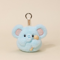 Pendentif Animal Mignon Ours Renard Éléphant Canard Grenouille Cadeau Promotionnel Jouet en Peluche Breloque de Sac à Dos Coton PP Anti-stress