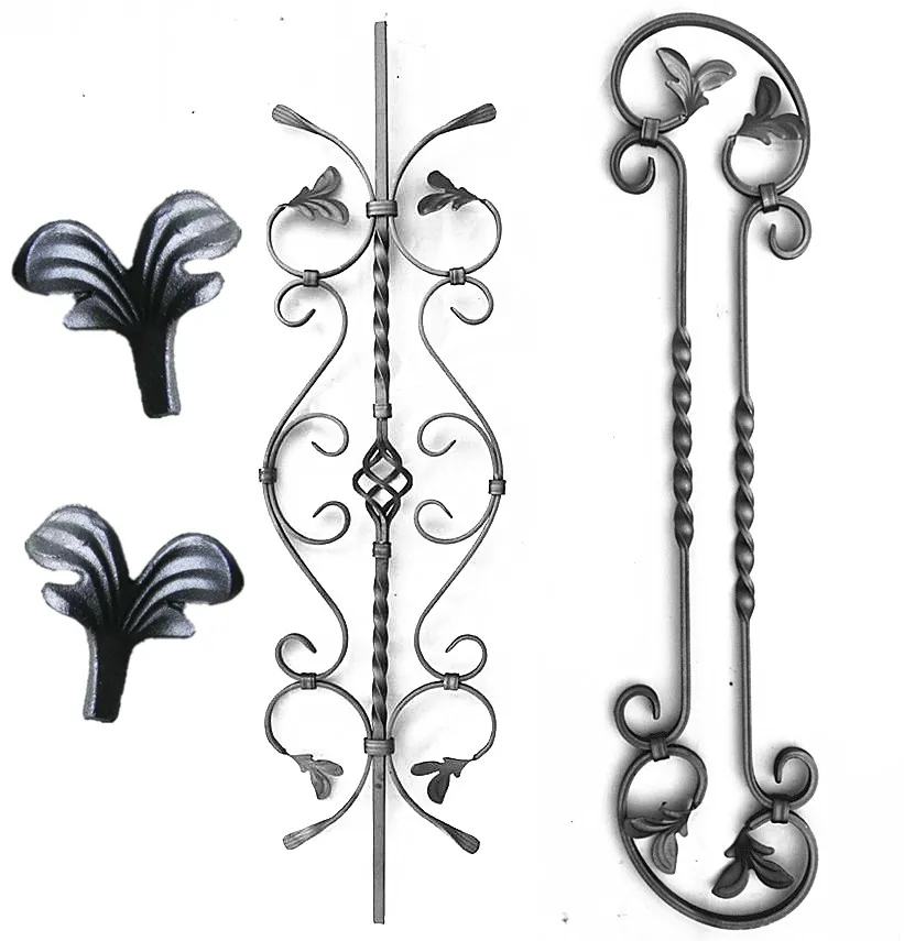 OUYA Hot Sale Wrought Iron Cast Iron Leaves and Ornaments