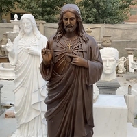 Statue de Jésus-Christ grandeur nature en bronze et laiton pour la décoration d'église, catholique, à vendre