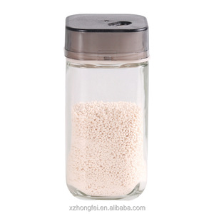 مجموعة هزازات ملح وفلفل زجاجية شفافة بقاعدة زجاجية، بفتحات صب قابلة للتعديل وغطاء لولبي مربع، قابلة للتخصيص بطباعة الشاشة - Product Image 6