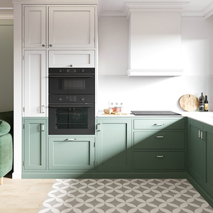 Gabinete de cocina verde a la moda, juego de gabinetes de cocina verde oliva modernos, gabinetes personalizados, Color verde para cocinas - Product Image 2