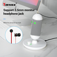 Microfono a Condensatore USB RGB da Scrivania per Gaming, Streaming, Podcast, Twitch, YouTube, Discord
