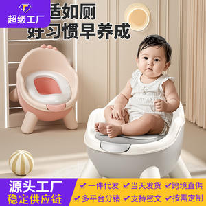 Asiento de entrenamiento para ir al baño con tapa y patas para niños pequeños, silla de aprendizaje para el inodoro, diseño de plástico de color sólido para niños y niñas - Product Image 3