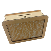 Tirelire carrée créative en bois étanche pour enfants, boîte de rangement d'argent, décoration de chambre et de bureau