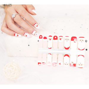 Feliz <span class=keywords><strong>Navidad</strong></span> hermoso <span class=keywords><strong>diseño</strong></span> 100% tiras de esmalte de <span class=keywords><strong>uñas</strong></span> Warps Nail Art decoración pegatina - Product Image 4